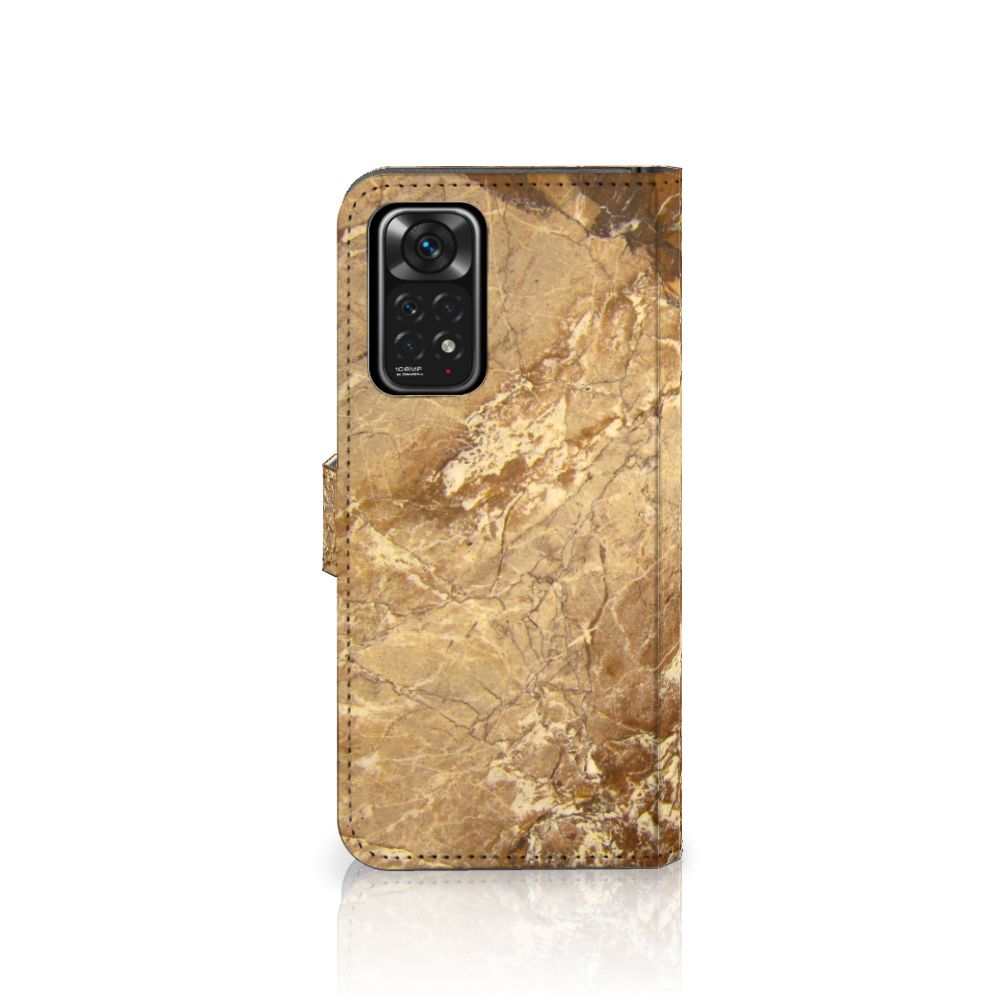Xiaomi Redmi Note 11 Pro 5G/4G Bookcase Marmer Creme luxe hoesje met pasjes bescherming