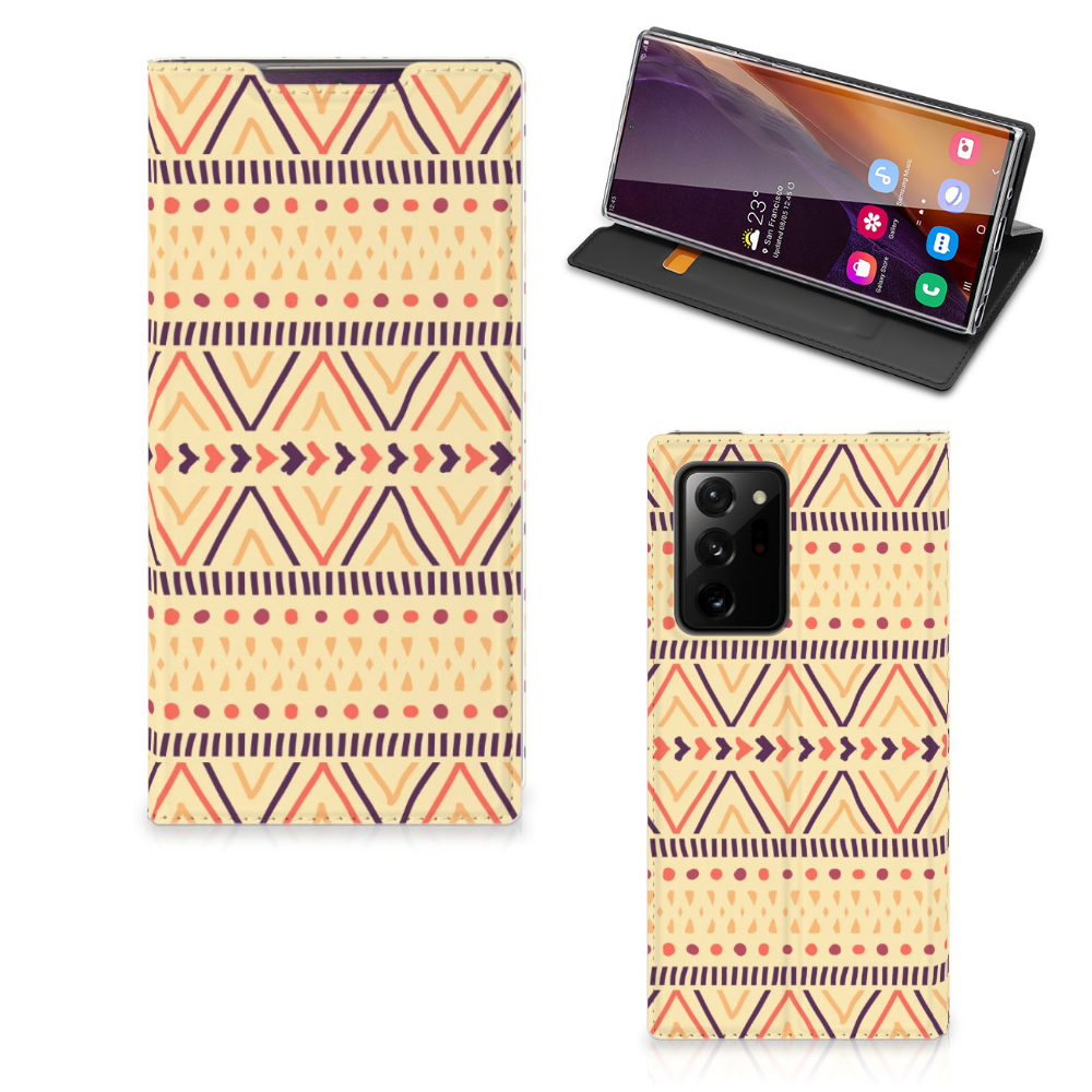 Samsung Galaxy Note 20 Ultra Hoesje met Magneet Aztec Yellow - B2C Telecom