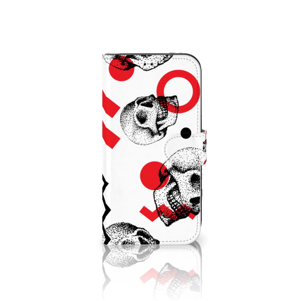 Telefoonhoesje met Naam Apple iPhone 11 Skull Red