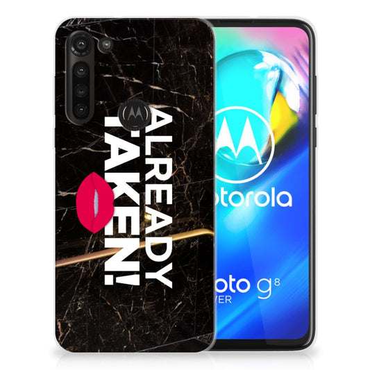 Motorola Moto G8 Power Siliconen hoesje met naam Already Taken Black