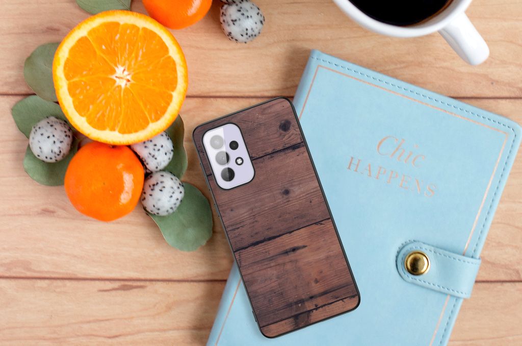 Samsung Galaxy A33 5G Houten Print Telefoonhoesje Old Wood B2C Telecom