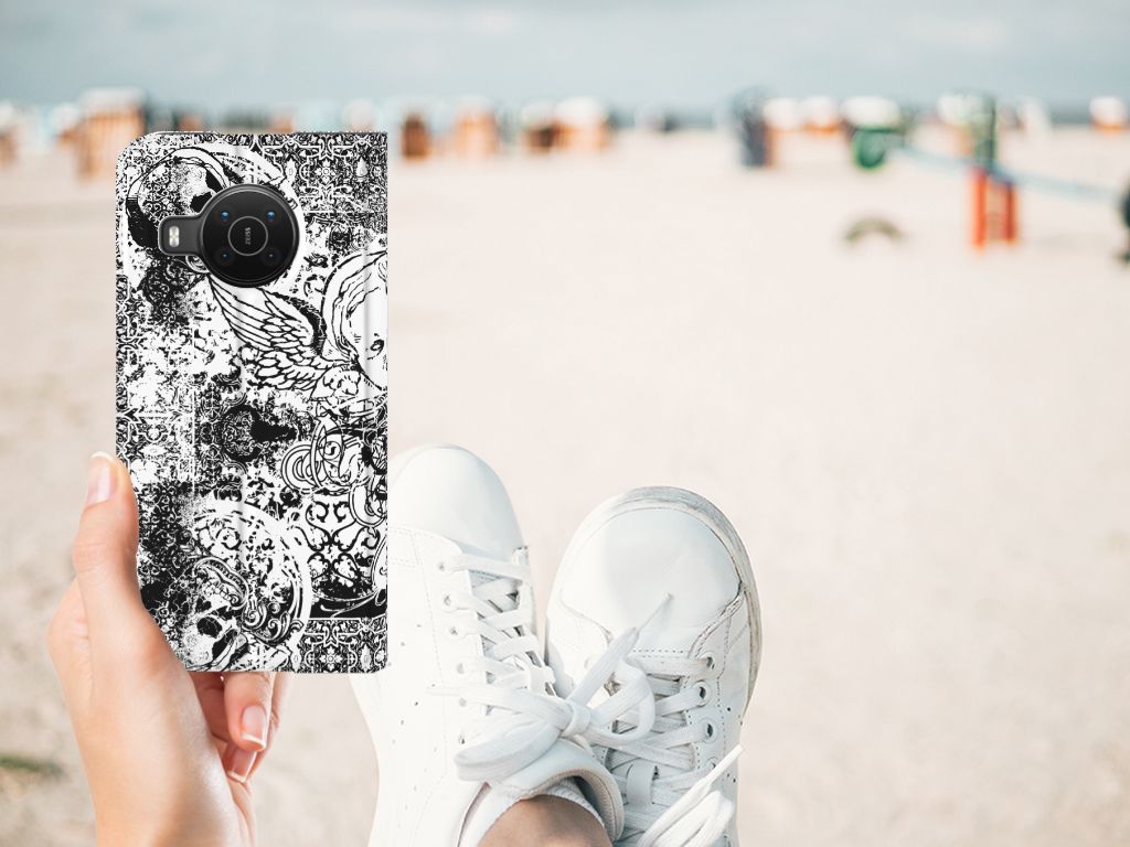 Mobiel BookCase Nokia X20 | X10 Skulls Angel - B2C Telecom