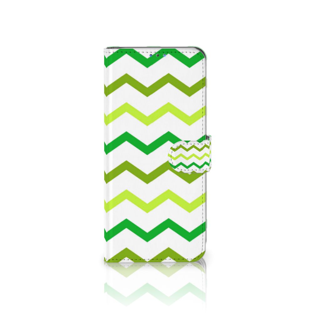 Motorola G8 Power Lite Telefoon Hoesje Zigzag Groen
