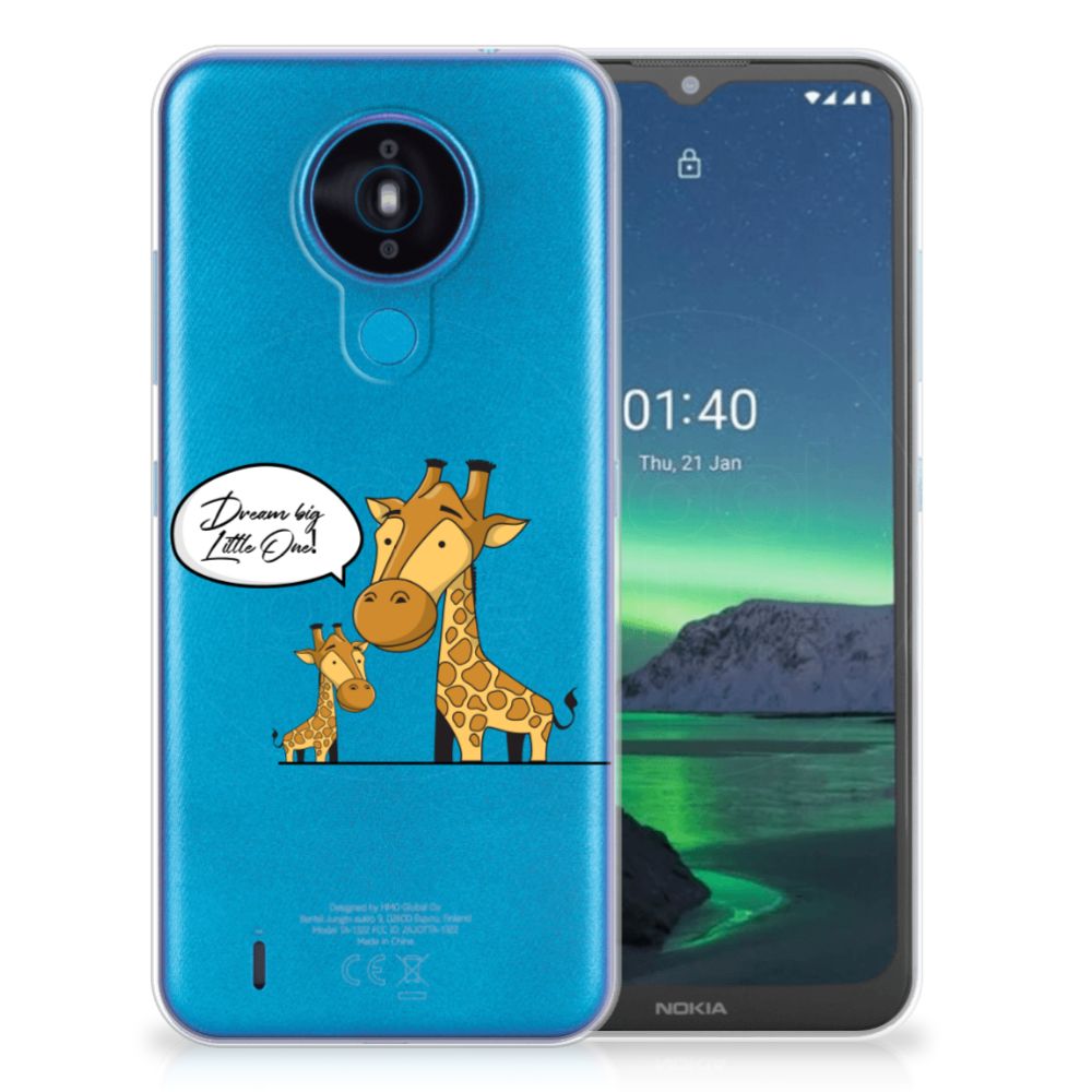 Nokia 1.4 Telefoonhoesje met Naam Giraffe