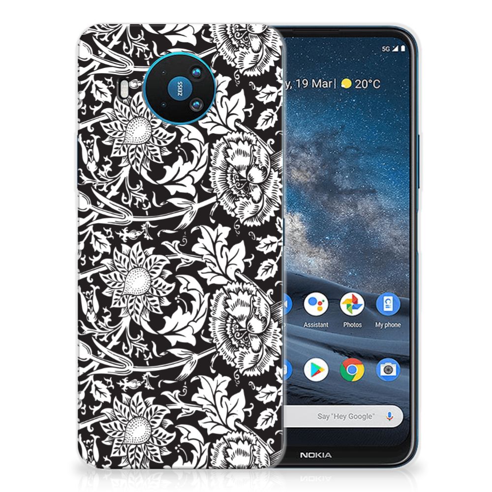 Nokia 8.3 TPU Case Black Flowers