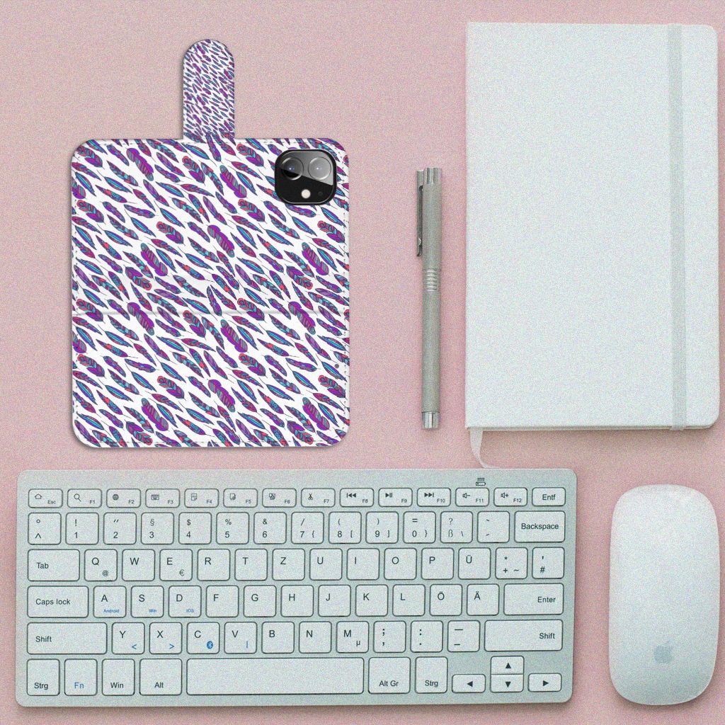 Apple iPhone 12 Mini Telefoon Hoesje Feathers Color