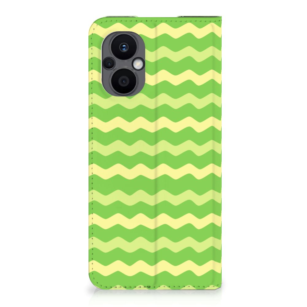OPPO Reno8 Lite Hoesje met Magneet Waves Green - B2C Telecom