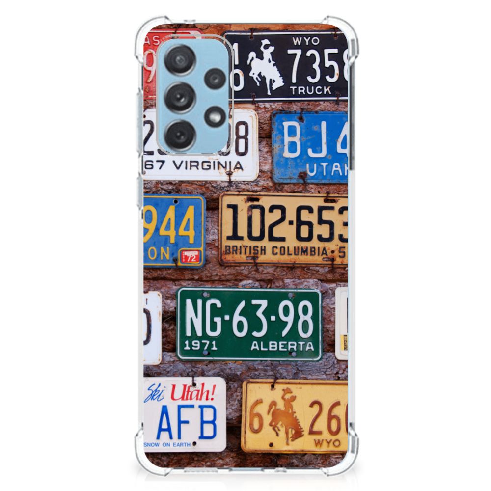 Samsung Galaxy A73 Anti-shock Hoesje met foto Kentekenplaten