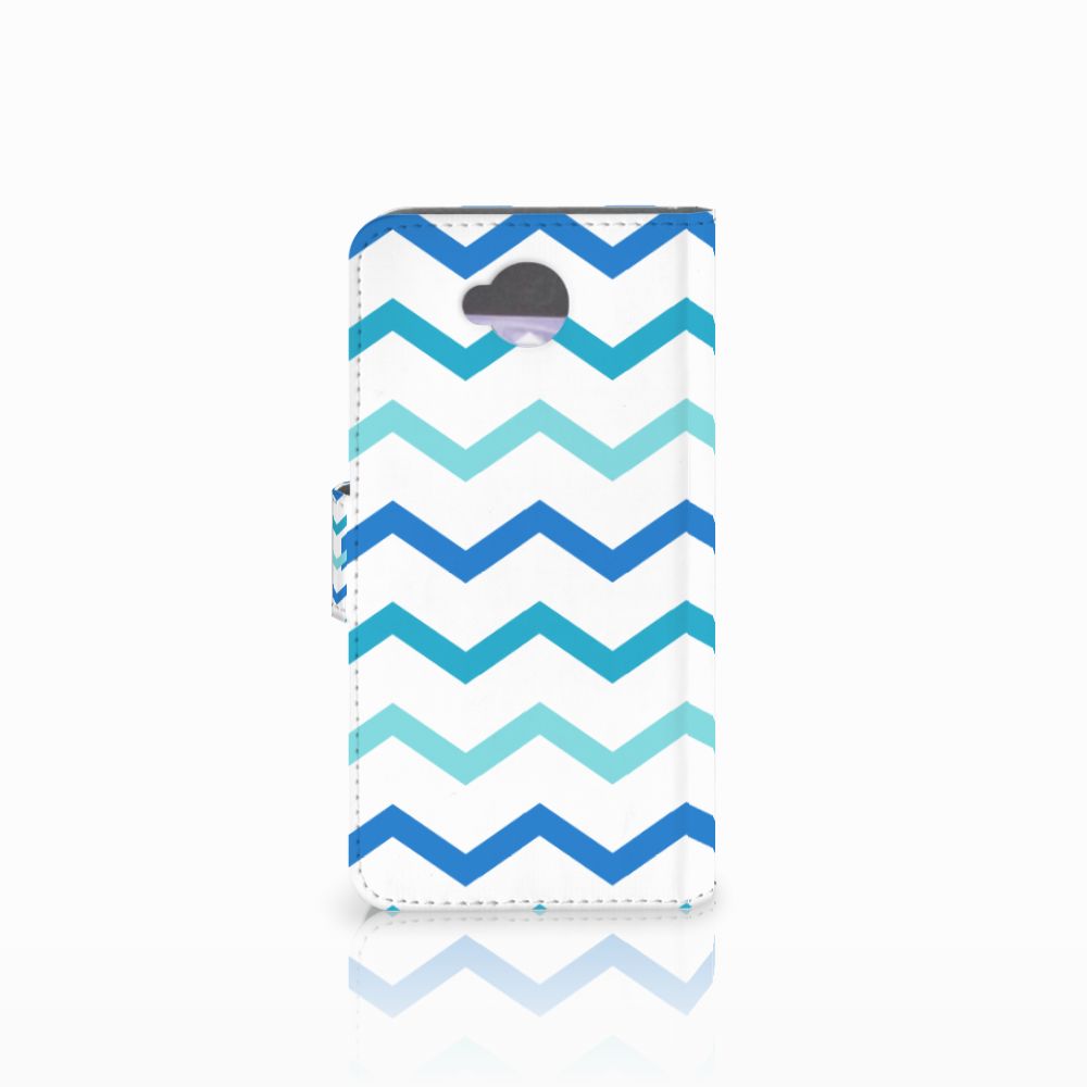 Microsoft Lumia 650 Telefoon Hoesje Zigzag Blauw