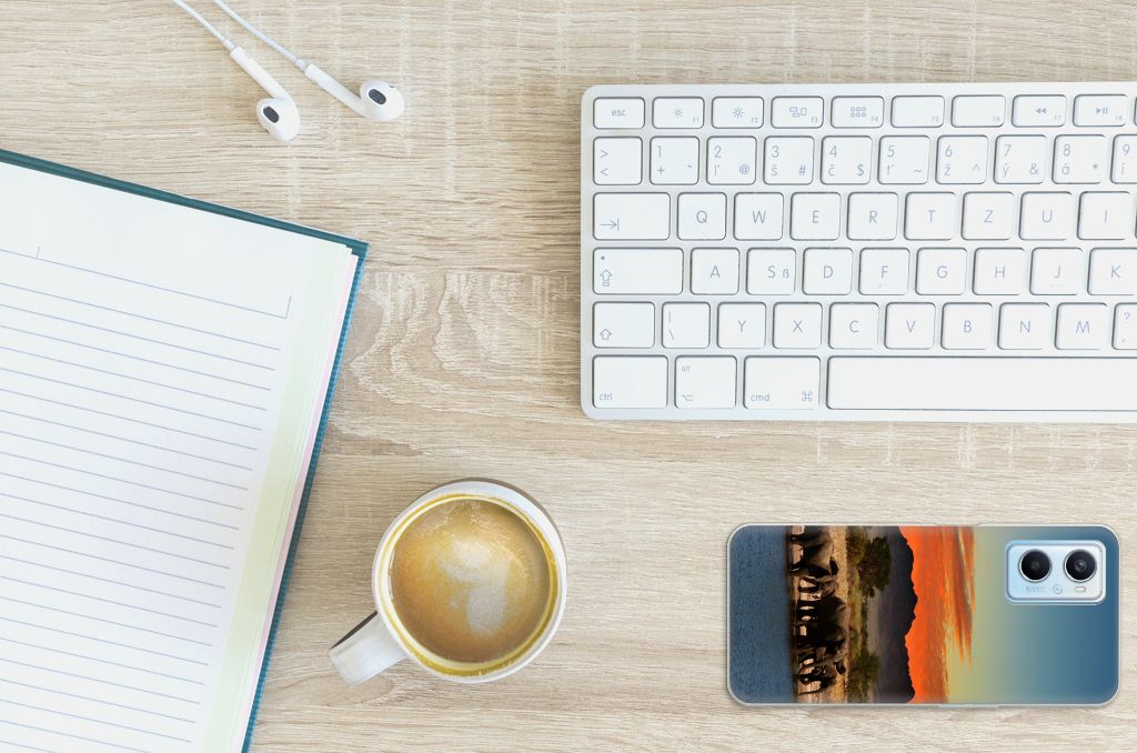 OPPO A96 | OPPO A76 TPU Hoesje Olifanten B2C Telecom