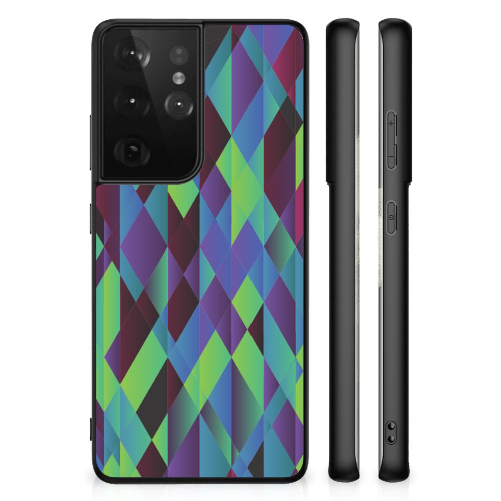 Samsung Galaxy S21 Ultra Backcover Abstract Green Blue B2C Telecom