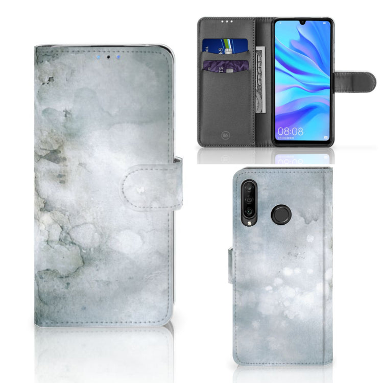 Hoesje Huawei P30 Lite (2020) Painting Grey