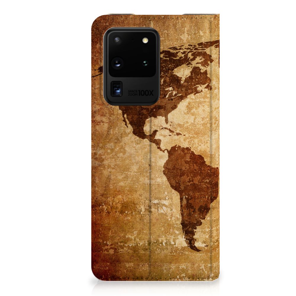 Samsung Galaxy S20 Ultra Book Cover Wereldkaart - B2C Telecom
