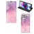 Bookcase Motorola Moto G100 Pink Purple Paint