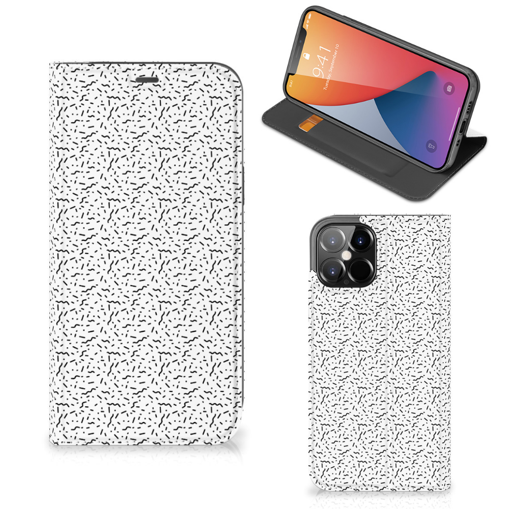 iPhone 12 Pro Max Hoesje met Magneet Stripes Dots - B2C Telecom