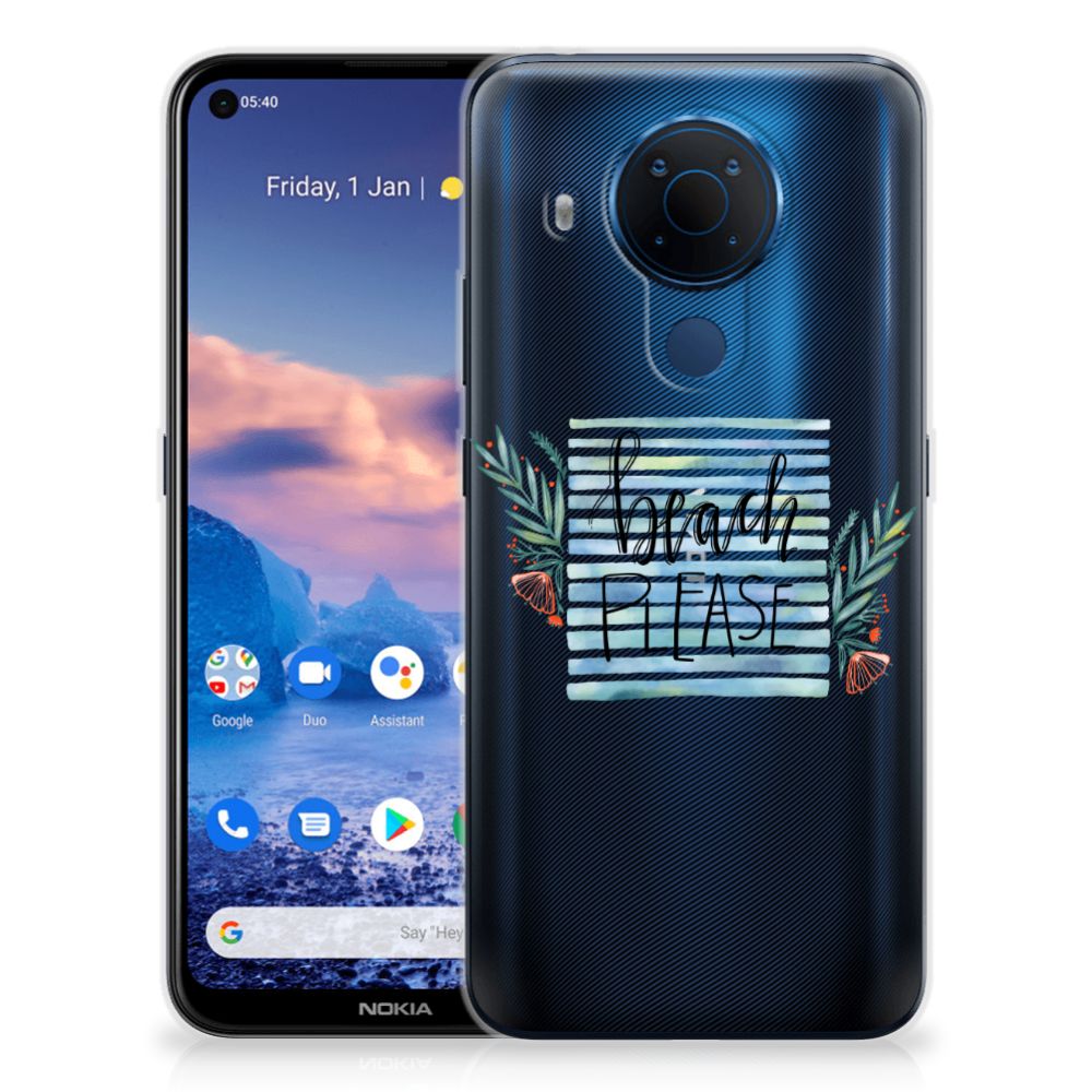 Nokia 5.4 Telefoonhoesje met Naam Boho Beach