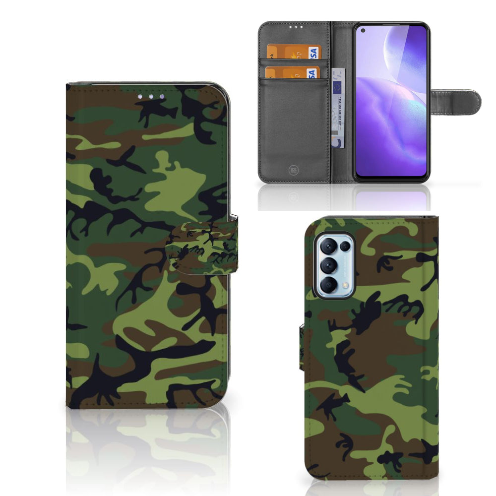 OPPO Find X3 Lite Telefoon Hoesje Army Dark