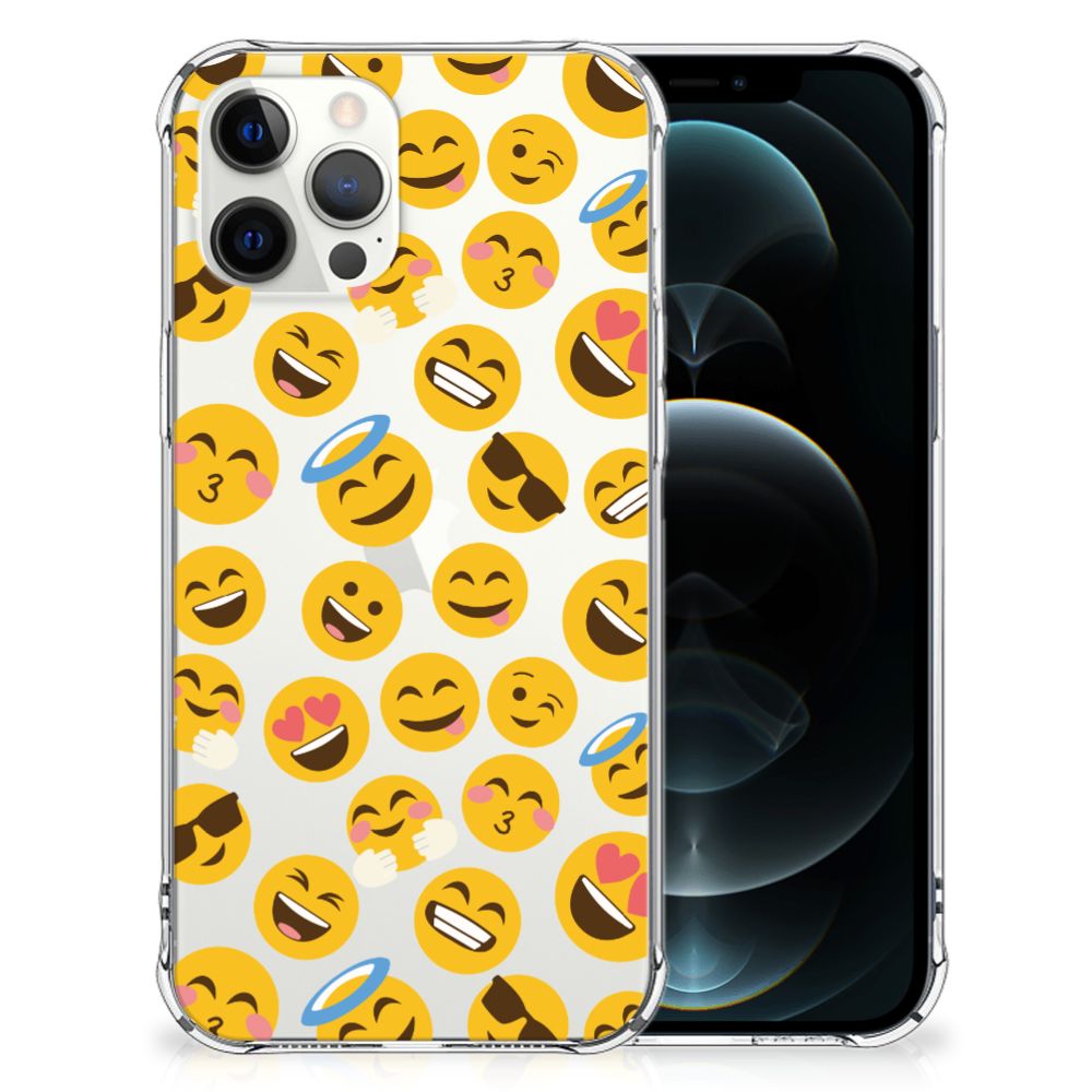 iPhone 12 Pro Max Doorzichtige Silicone Hoesje Emoji B2C Telecom