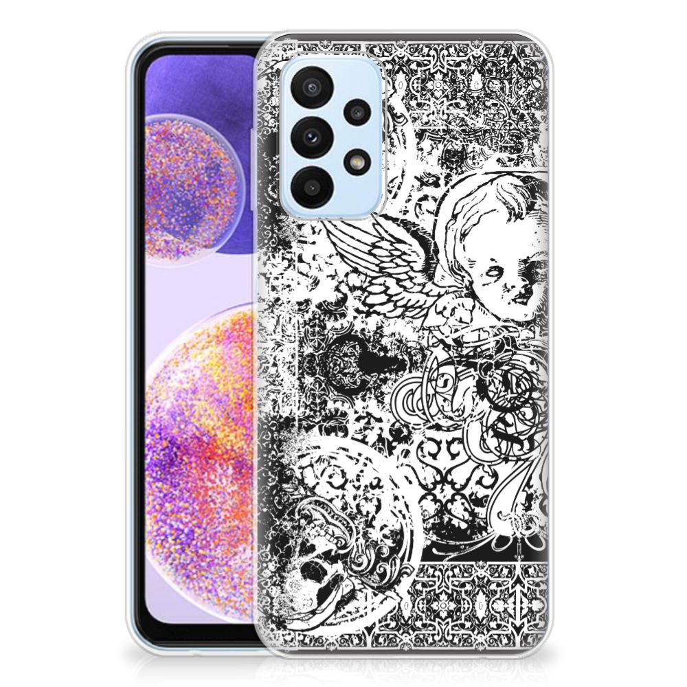 Silicone Back Case Samsung Galaxy A23 Skulls Angel B2C Telecom
