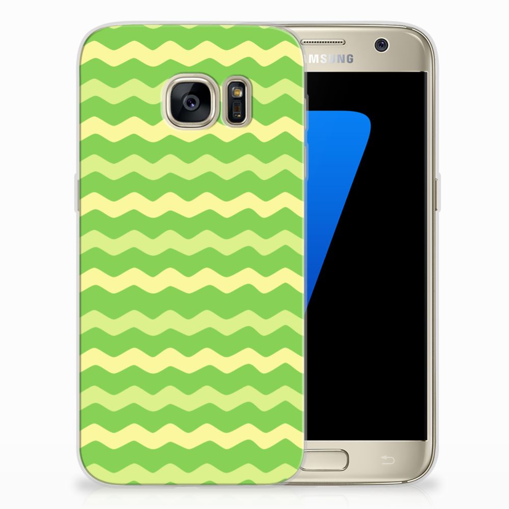 Samsung Galaxy S7 TPU bumper Waves Green
