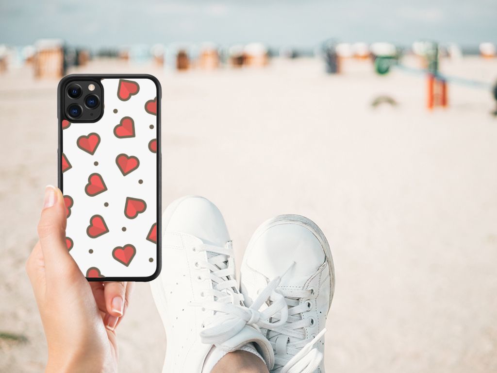Apple iPhone 11 Pro Max Bumper Case Hearts B2C Telecom