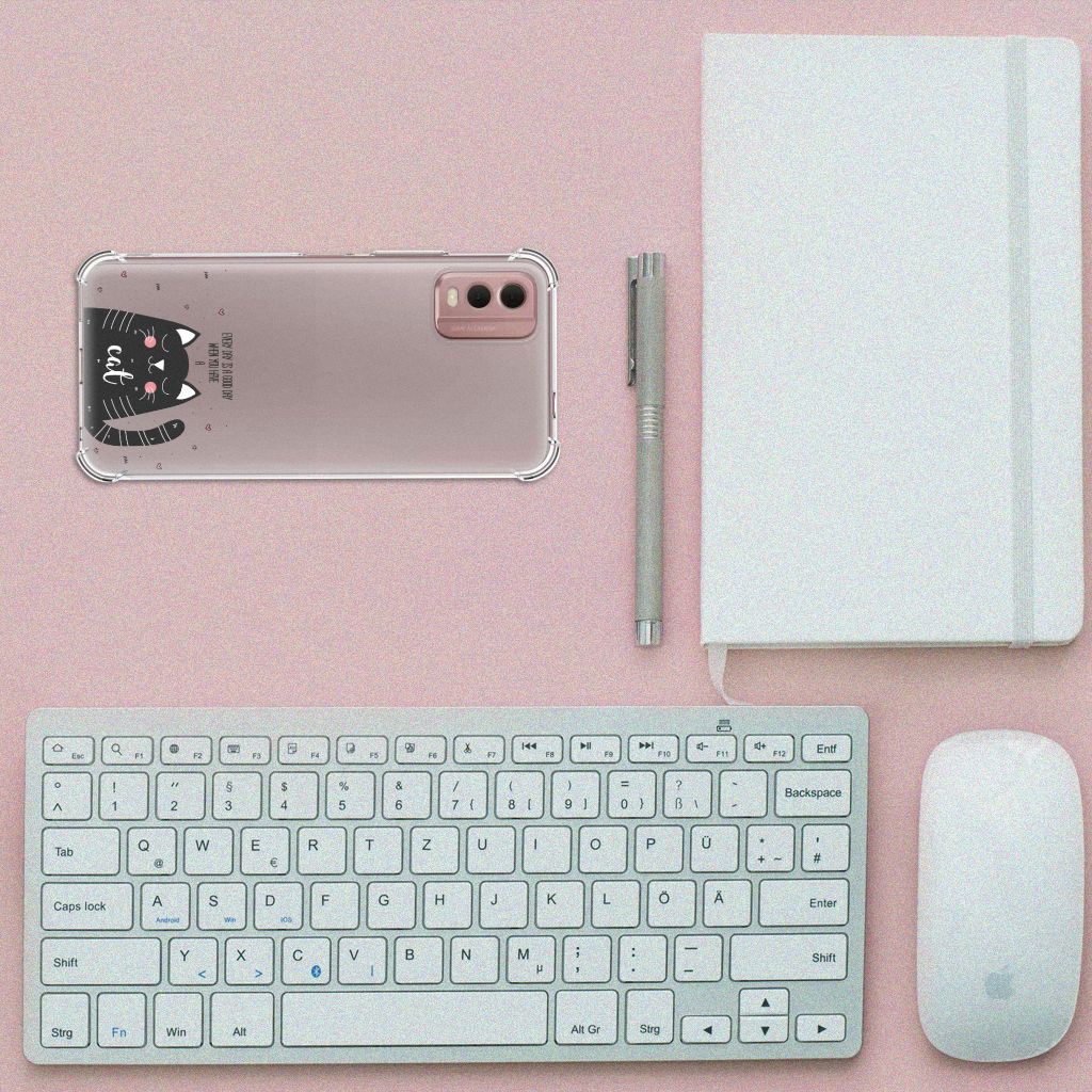 Nokia C32 Stevig Bumper Hoesje Cat Good Day B2C Telecom