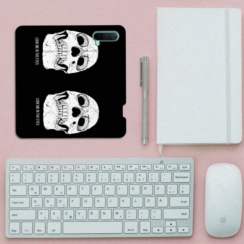 Mobiel BookCase OnePlus Nord CE 5G Skull Eyes - B2C Telecom
