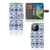 iPhone 14 Pro Hoesje Flower Blue met bloemenpatroon en ruimte voor drie pasjes 🌸