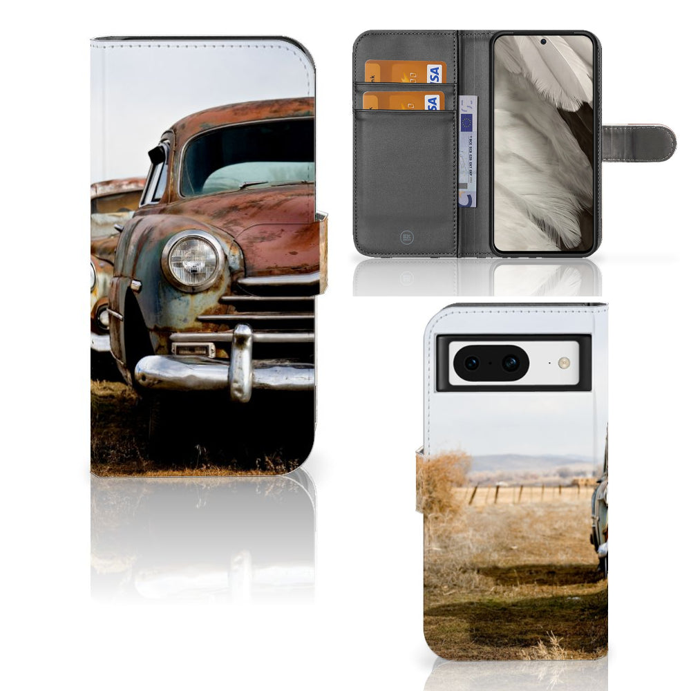 Google Pixel 8 Telefoonhoesje met foto Vintage Auto
