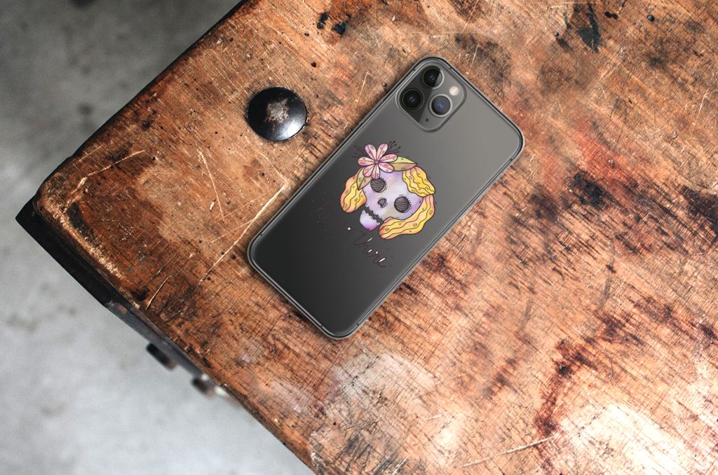 Silicone Back Case Apple iPhone 11 Pro Boho Skull