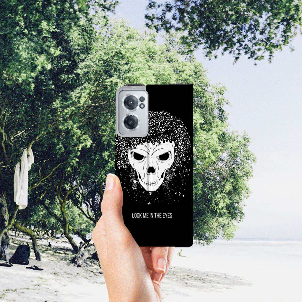 Mobiel BookCase OnePlus Nord CE 2 5G Skull Hair - B2C Telecom