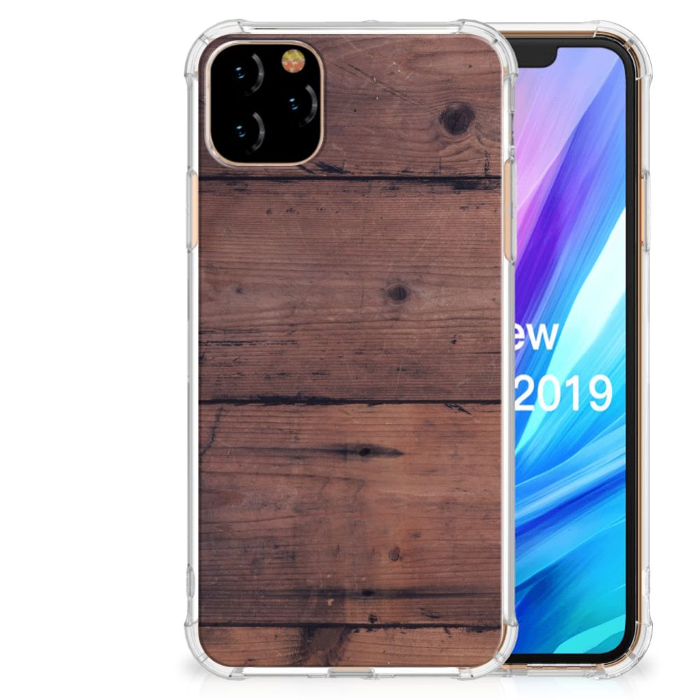 Apple iPhone 11 Pro Max Stevig Telefoonhoesje Old Wood