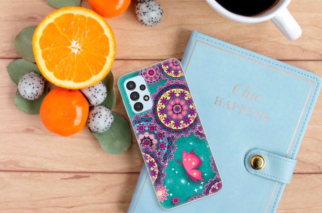 Samsung Galaxy A13 4G Hoesje maken Cirkels en Vlinders B2C Telecom
