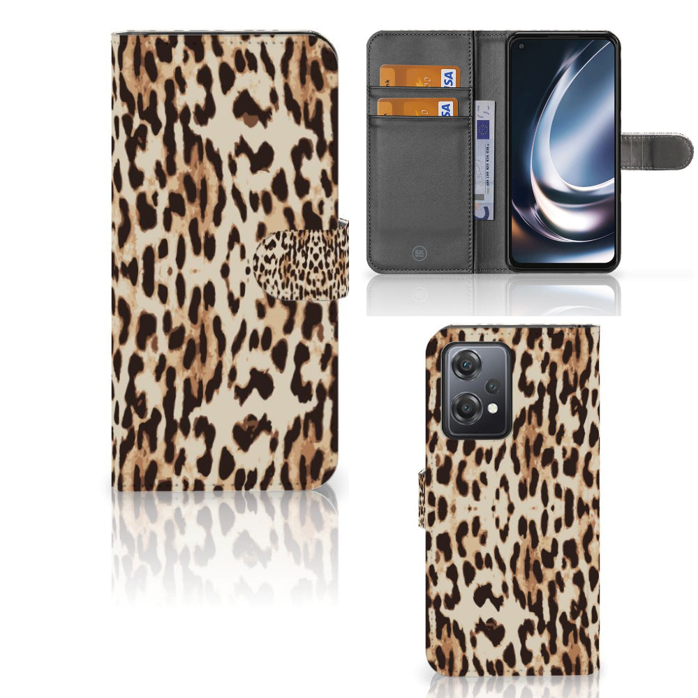 OnePlus Nord CE 2 Lite Telefoonhoesje met Pasjes Leopard