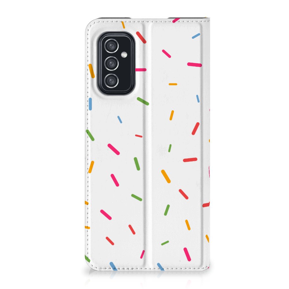 Samsung Galaxy M52 Flip Style Cover Donut Roze - B2C Telecom