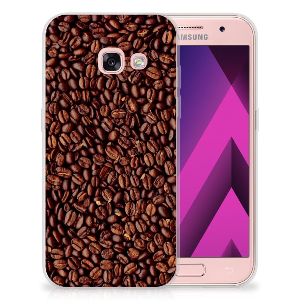 Samsung Galaxy A3 2017 Siliconen Case Koffiebonen