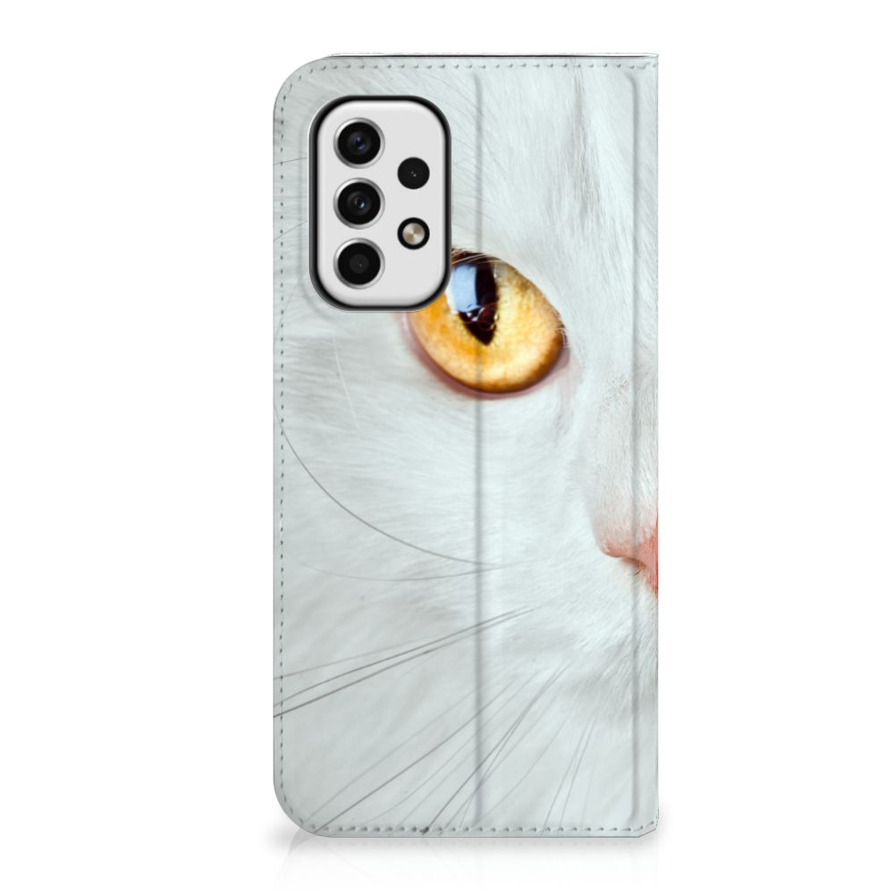 Samsung Galaxy A23 Hoesje maken Witte Kat - B2C Telecom