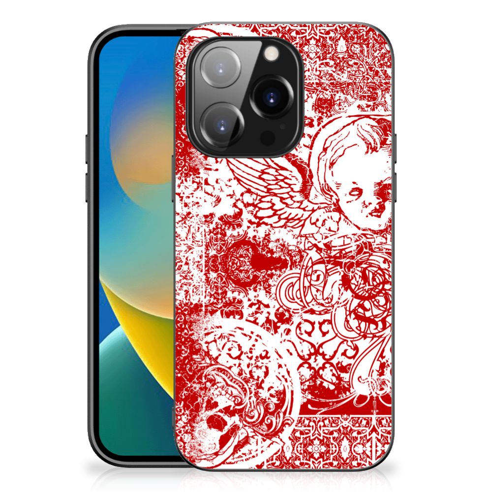 Telefoonhoesje iPhone 14 Pro Angel Skull Rood B2C Telecom