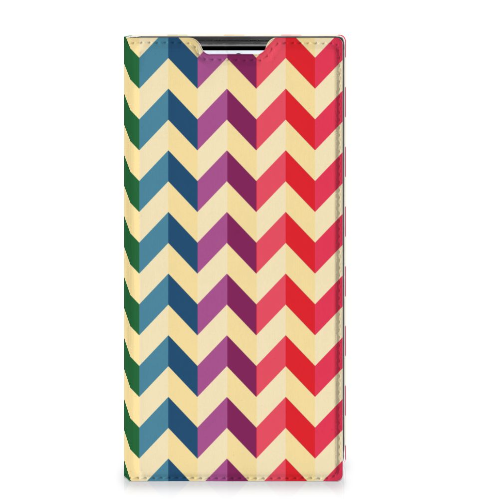 Samsung Galaxy S22 Ultra Hoesje met Magneet Zigzag Multi Color - B2C Telecom