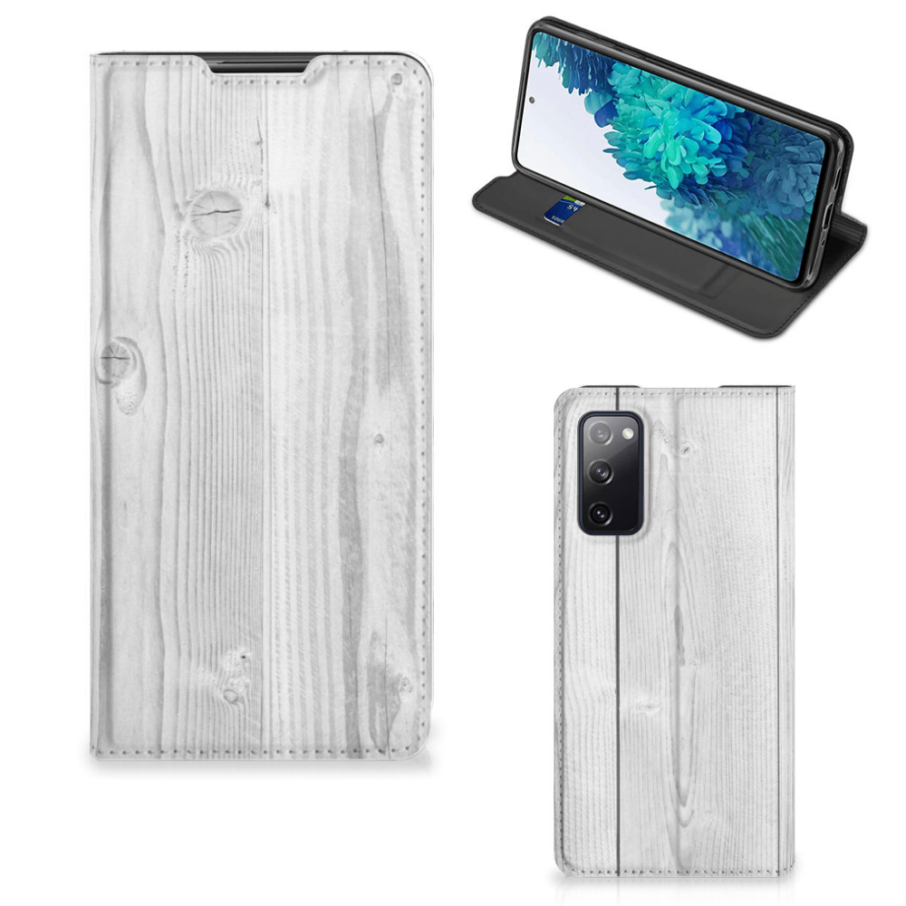 Samsung Galaxy S20 FE Book Wallet Case White Wood - B2C Telecom