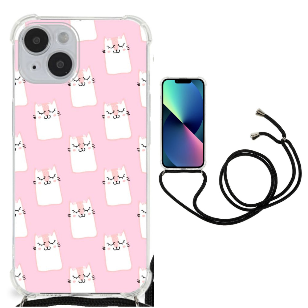 iPhone 14 Case Anti-shock Sleeping Cats