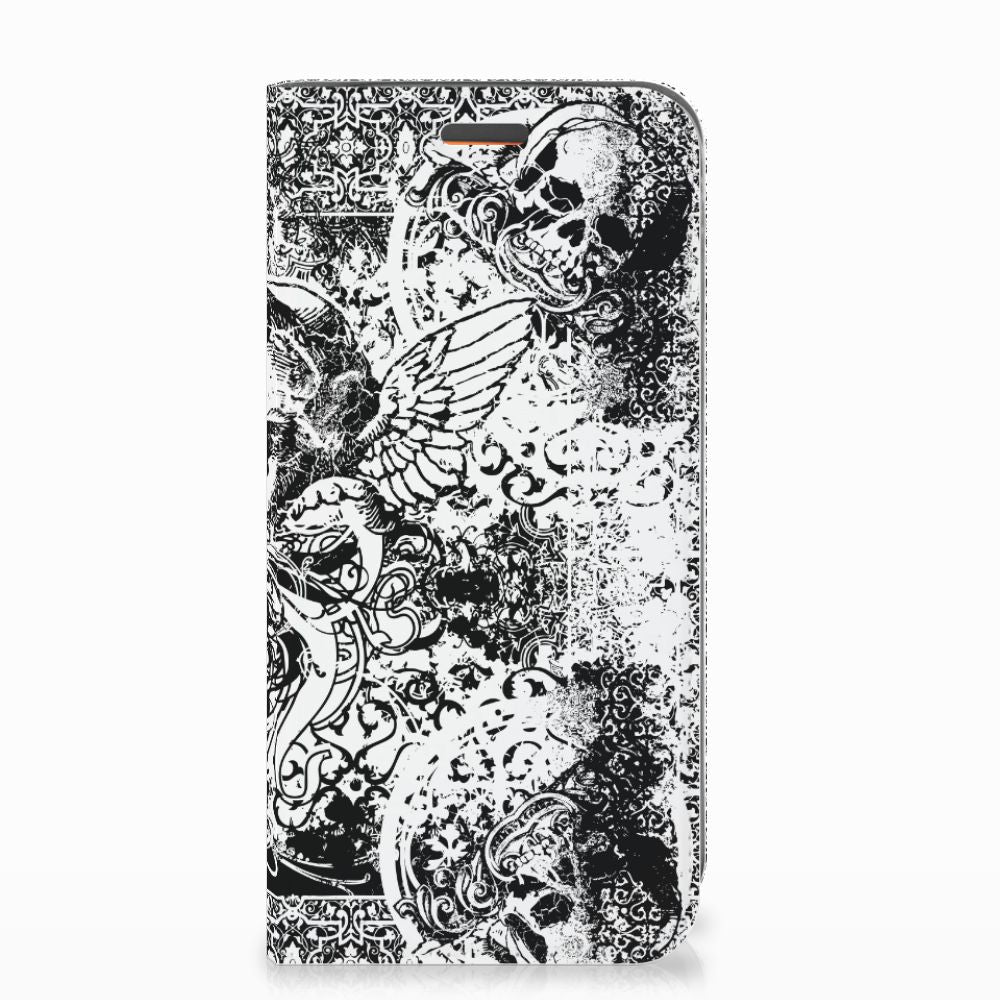 Mobiel BookCase Motorola Moto E5 Play Skulls Angel