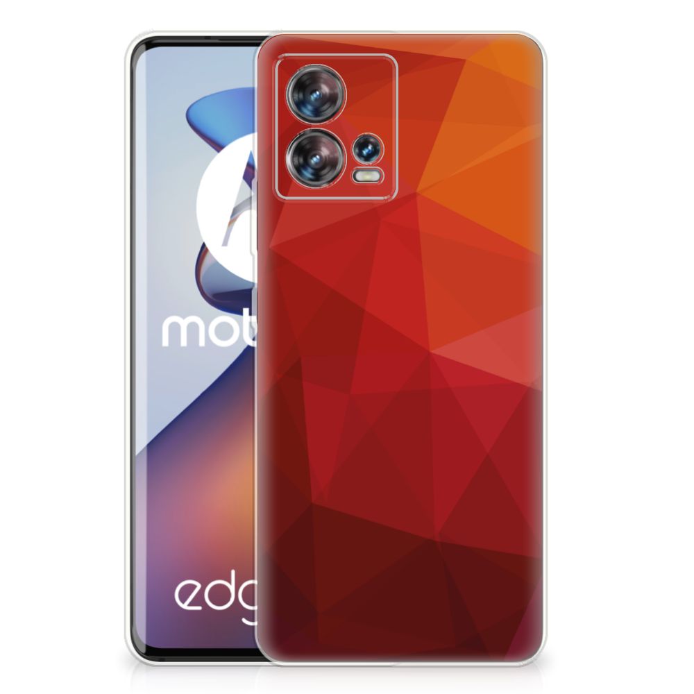 TPU Hoesje voor Motorola Edge 30 Fusion Polygon Red B2C Telecom