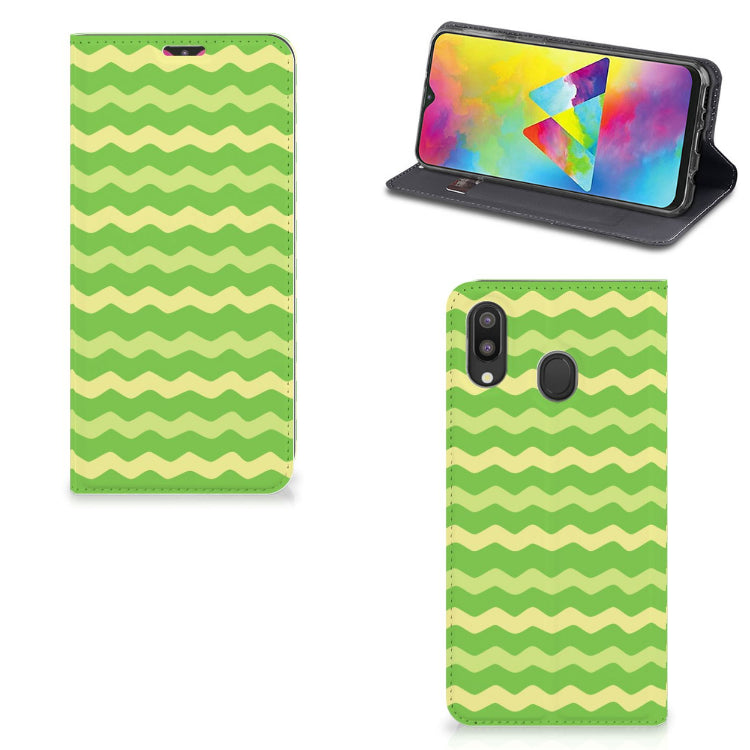 Samsung Galaxy M20 Hoesje met Magneet Waves Green
