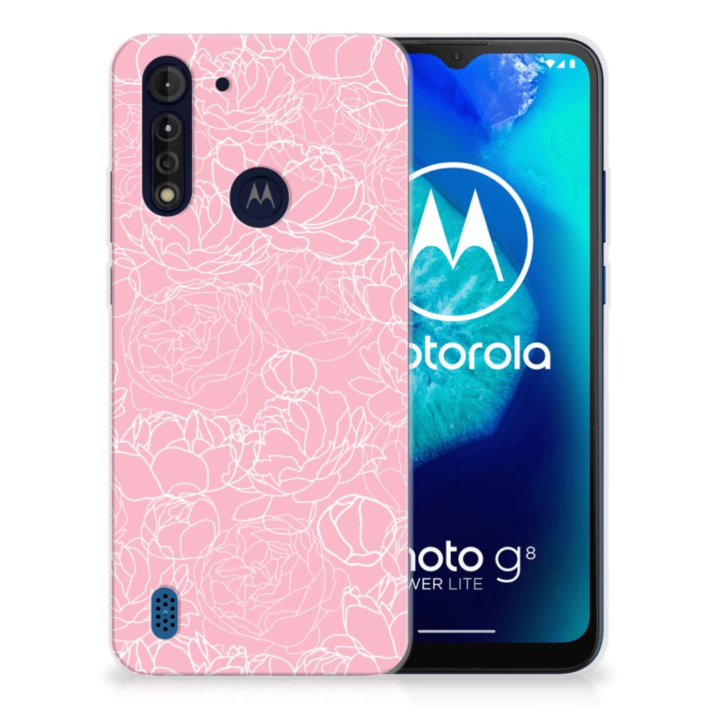Motorola Moto G8 Power Lite TPU Case White Flowers B2C Telecom