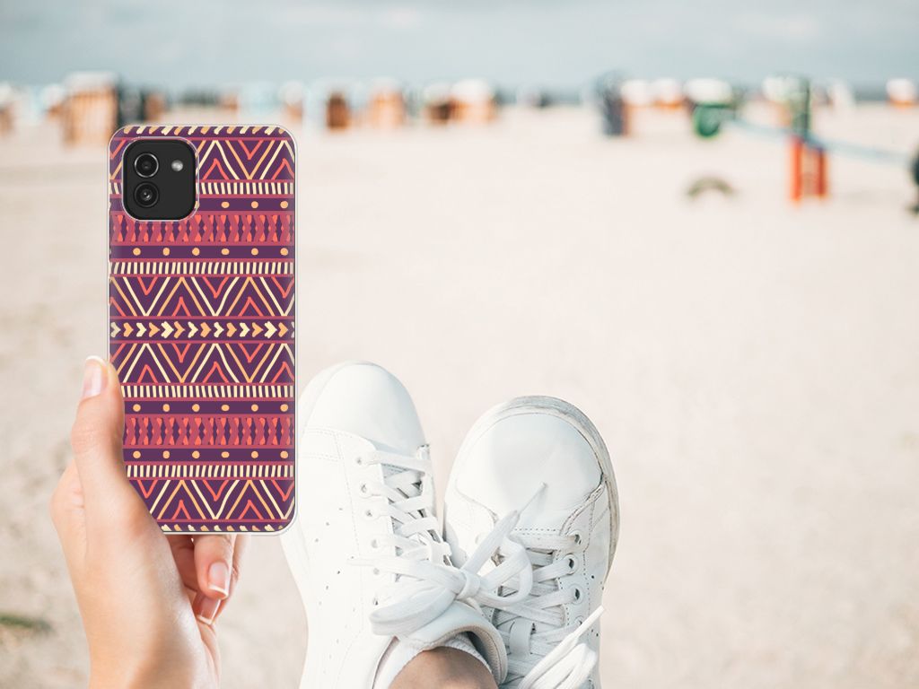 Samsung Galaxy A03 TPU bumper Aztec Paars B2C Telecom