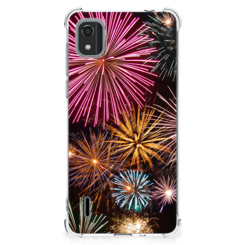 Nokia C2 2nd Edition Anti Shock Bumper Case Vuurwerk