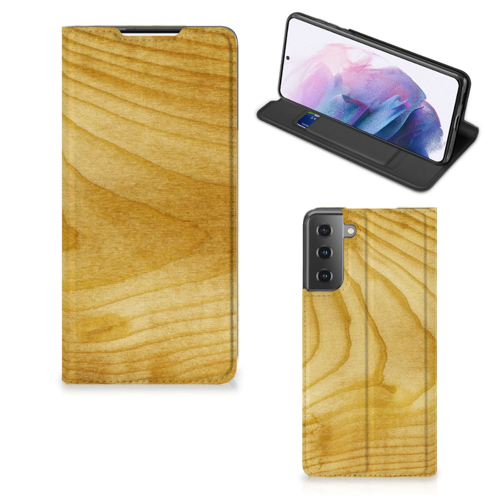 Samsung Galaxy S21 Plus Book Wallet Case Licht Hout - B2C Telecom