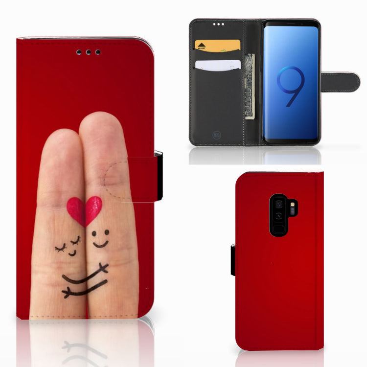 Samsung Galaxy S9 Plus Wallet Case met Pasjes Liefde - Origineel Romantisch Cadeau