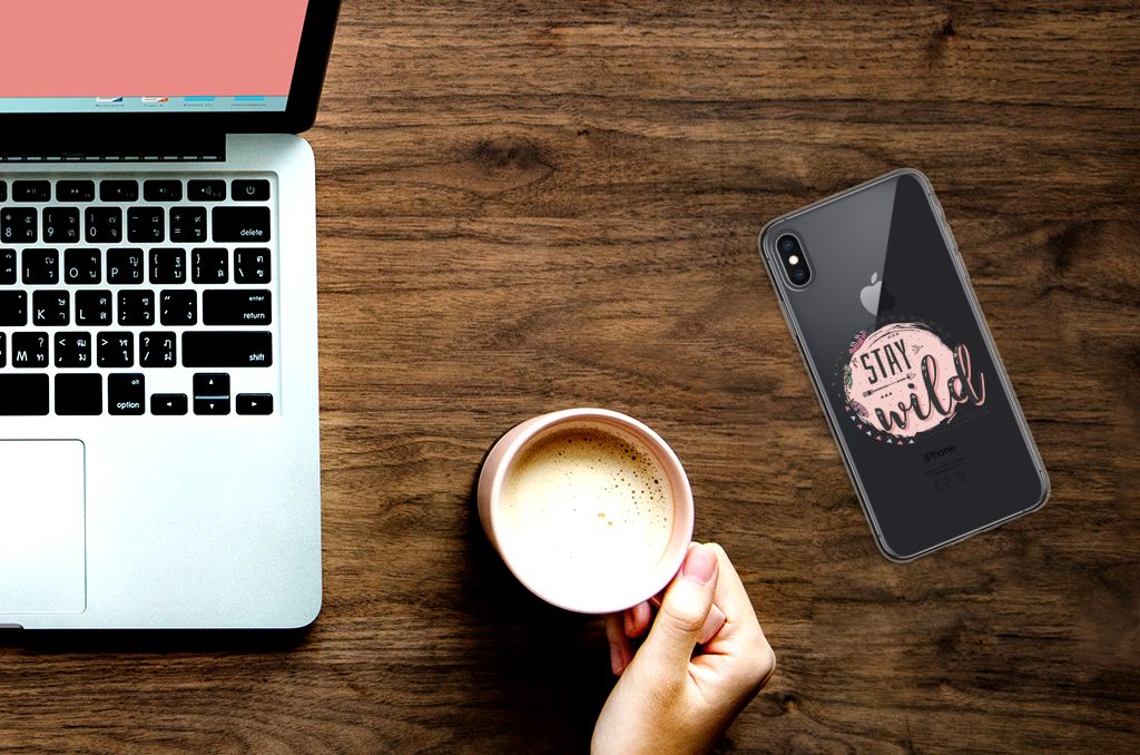 Apple iPhone Xs Max Telefoonhoesje met Naam Boho Stay Wild